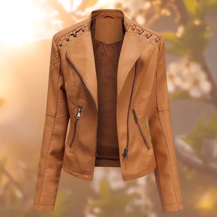 50% Rabatt | Liana™ Stylishe Lederjacke für Damen [Letzter Tag Rabatt]