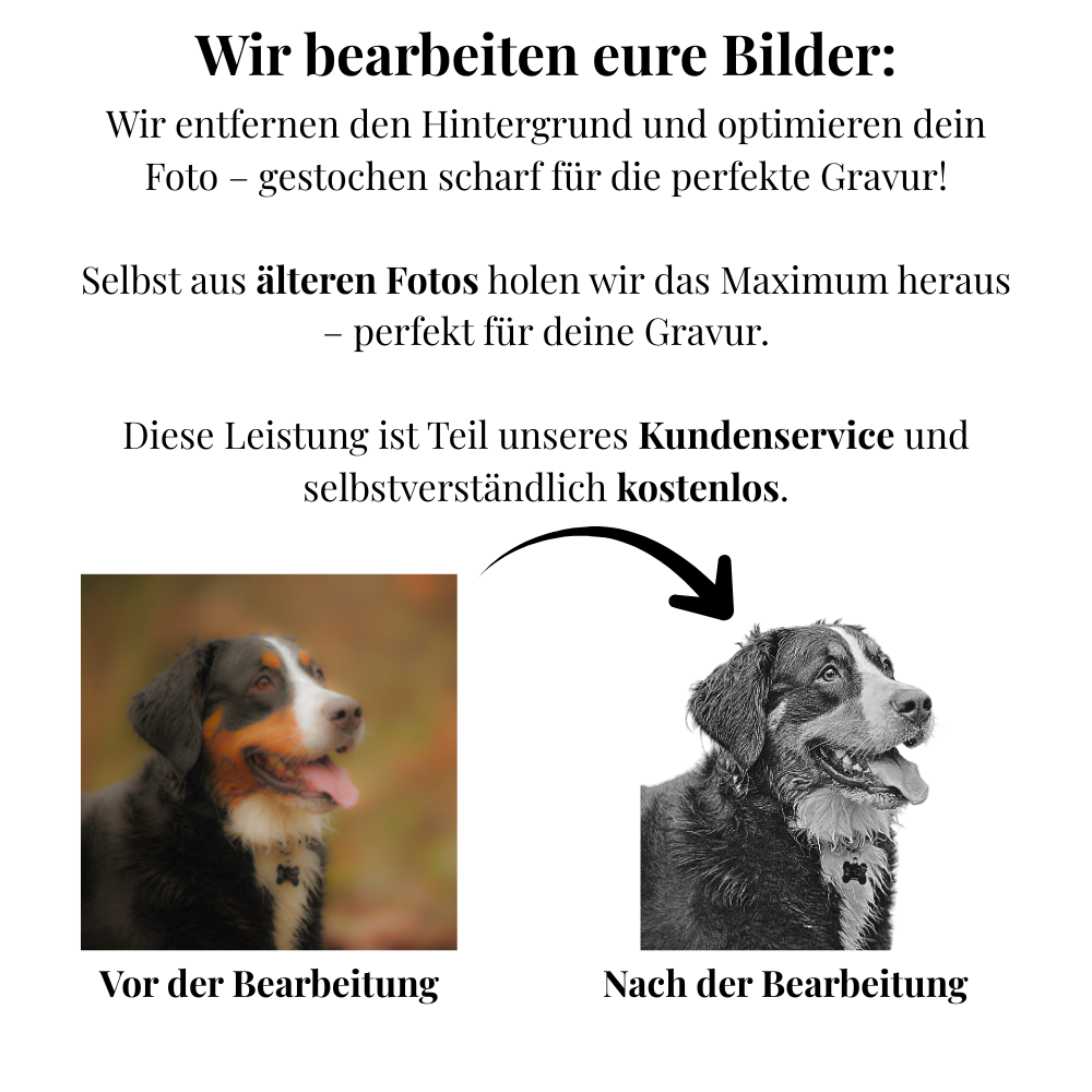 "Treue Begleiter" Halskette mit Bildgravur