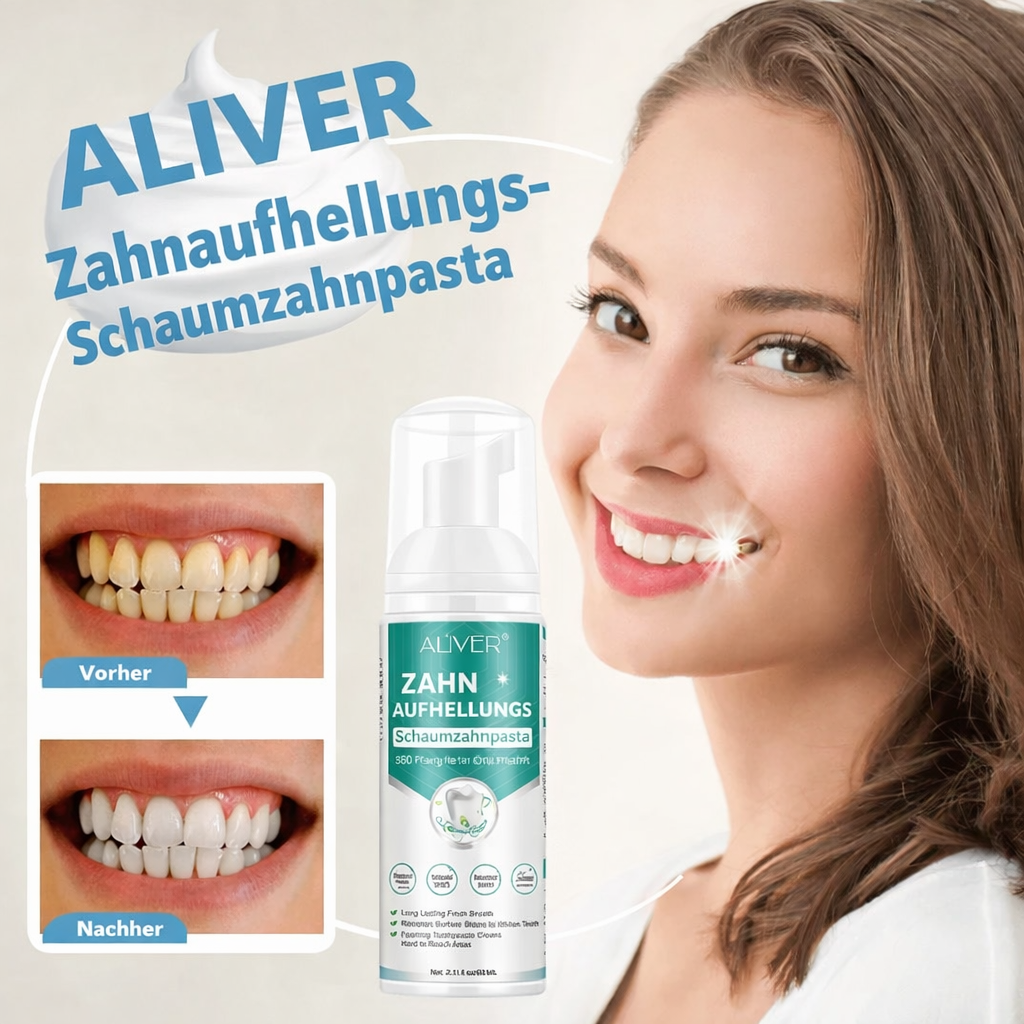 Aliver™ – Sanfte Aufhellung, entfernt Flecken & sorgt für frischen Atem täglich [1 + 1 Gratis]