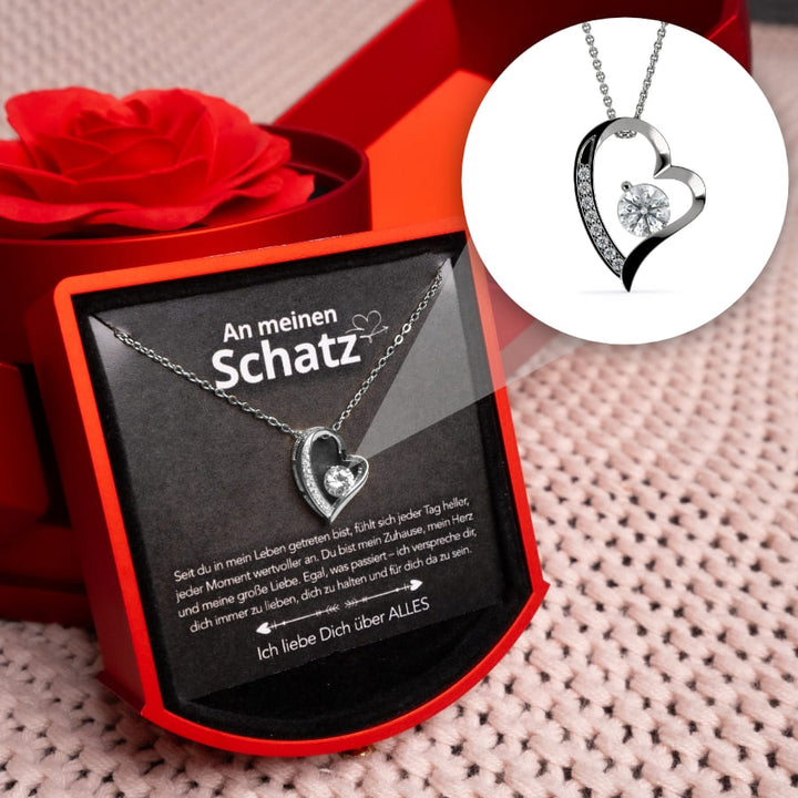RosenLiebe™ Ewige Rose mit Halskette & Liebeskarte