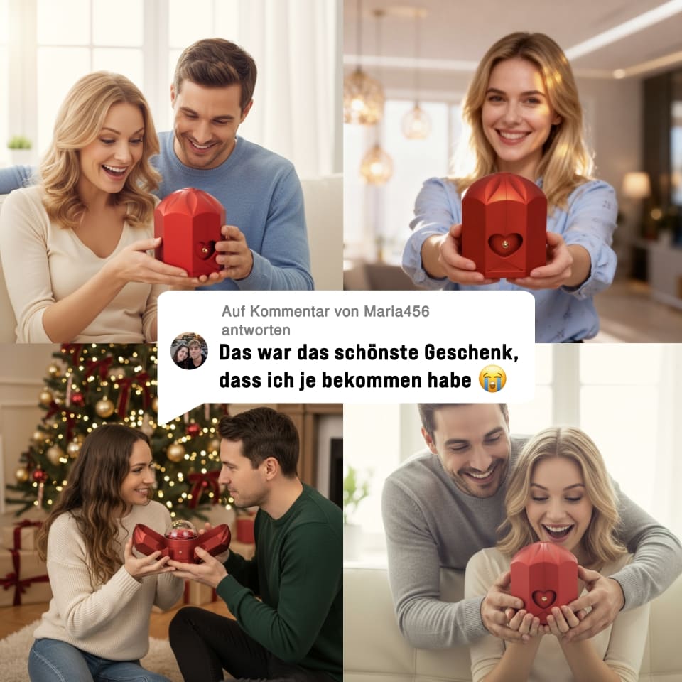 RosenLiebe™ Ewige Rose mit Halskette & Liebeskarte