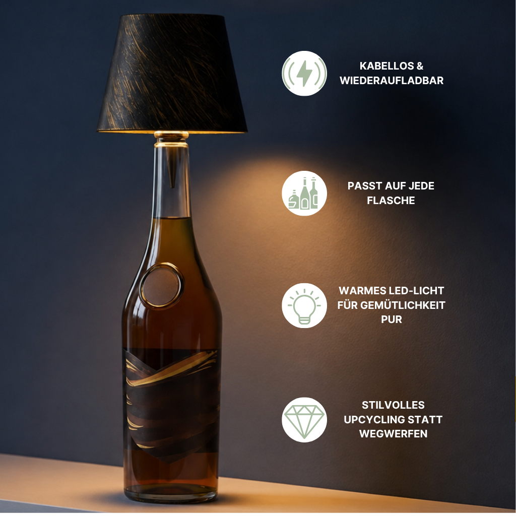 LichtKrone™ Wiederaufladbare Flaschenlampe