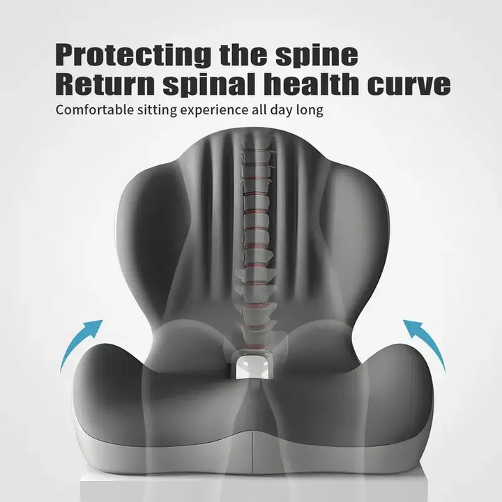SitzWohl™ Ergonomisches Sitzkissen mit Rückenstütze