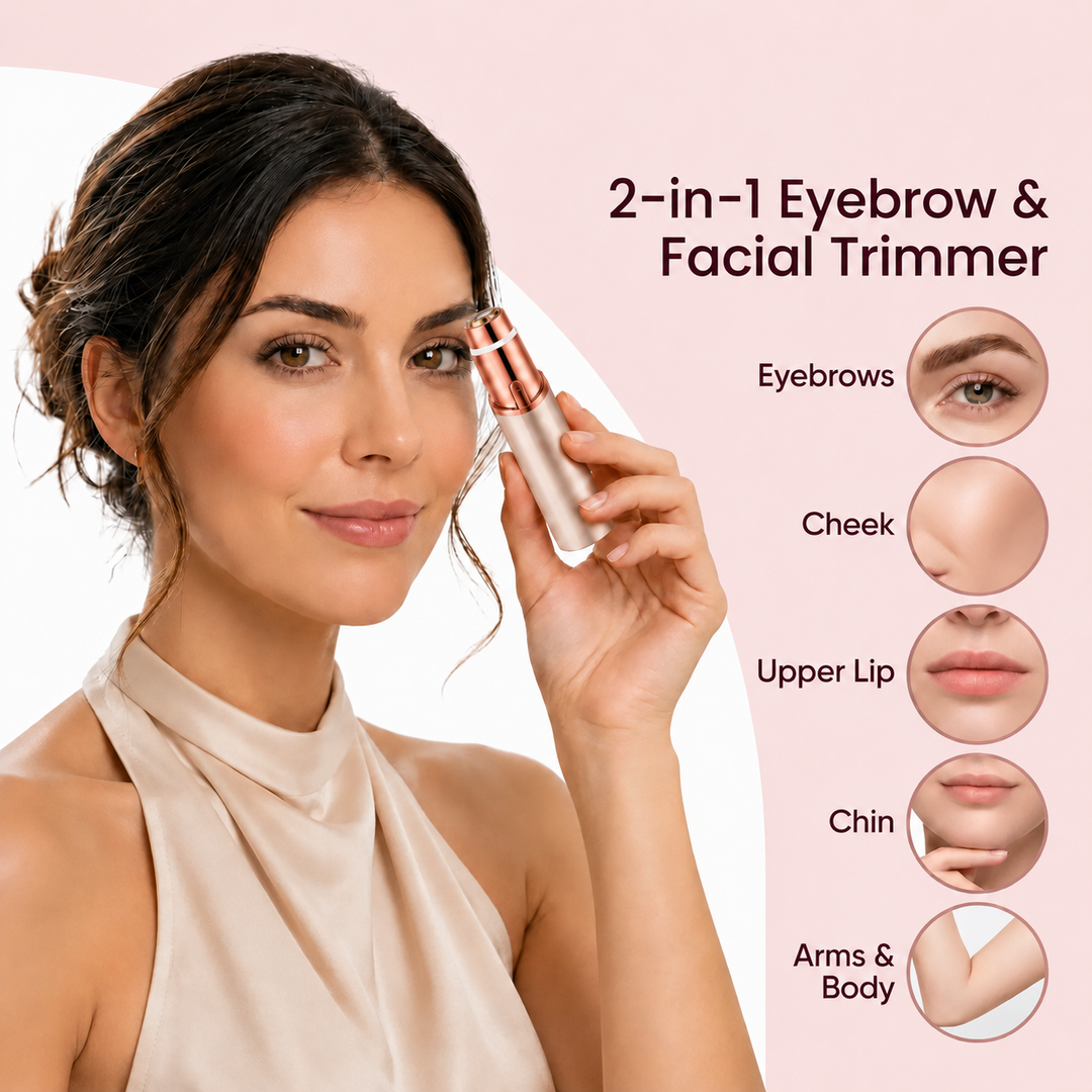 BrauenGlatt™ 2-in-1 Gesichts- & Augenbrauentrimmer