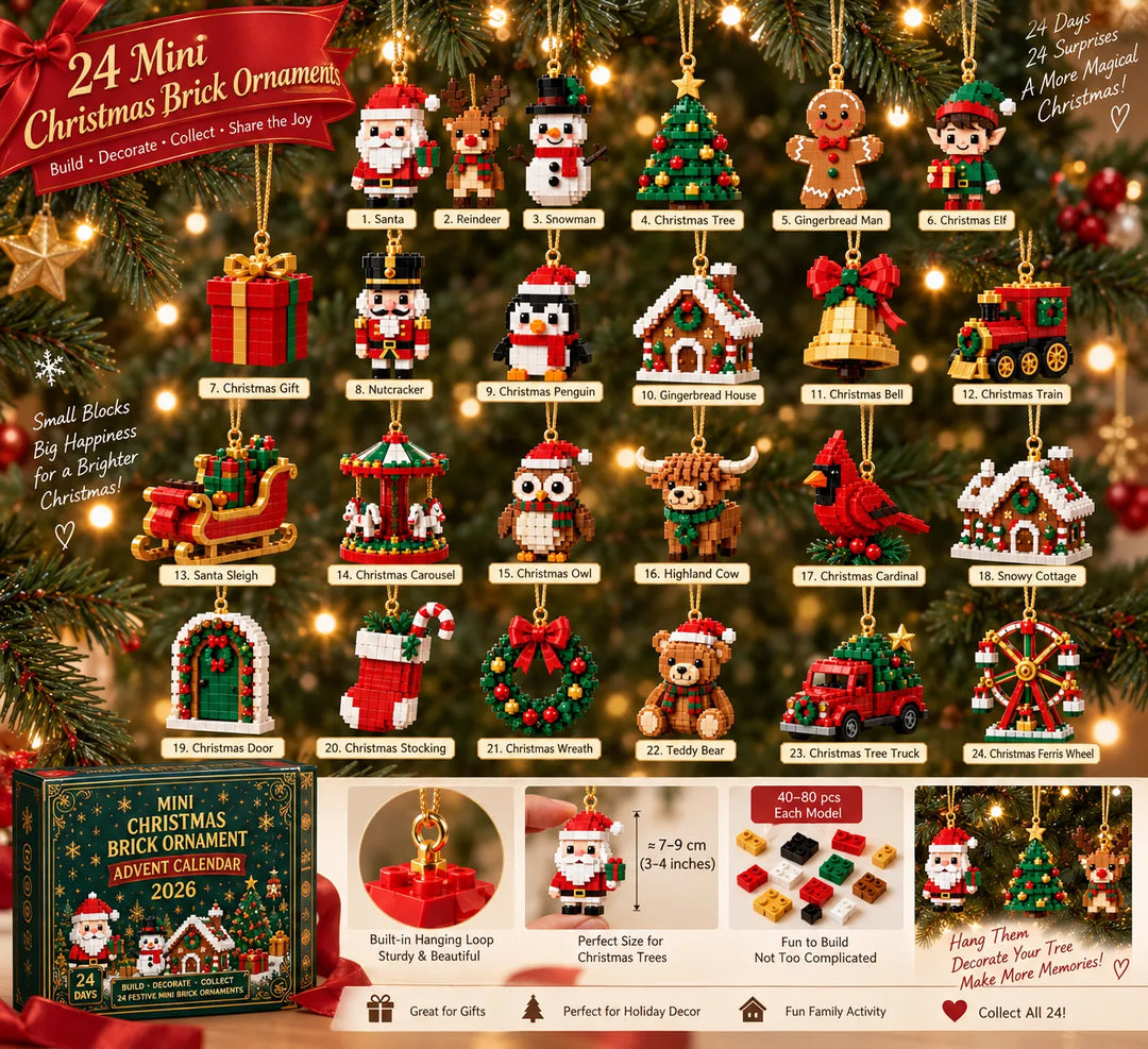 BauFreude™ Weihnachts-Baustein-Adventskalender