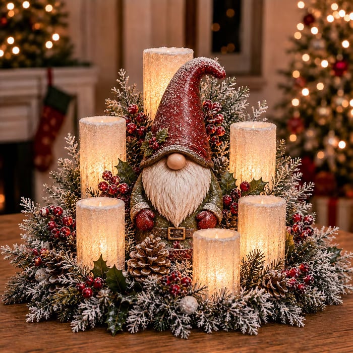 WinterGlanz™ Leuchtendes Weihnachts-Gesteck