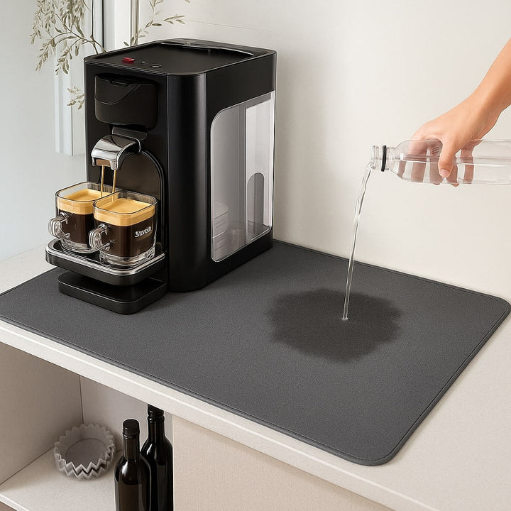 Abtropfmatte für Spüle | Kaffeemaschine Unterlage | Anti Rutsch Matte Küche | ReinFläche