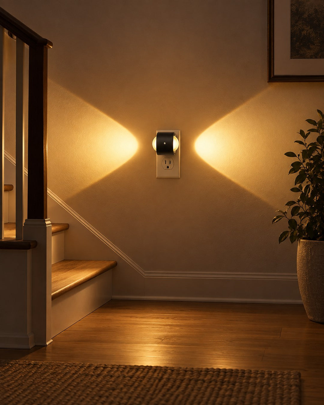 LichtHalo™ Verstellbare LED-Steckdosenleuchte