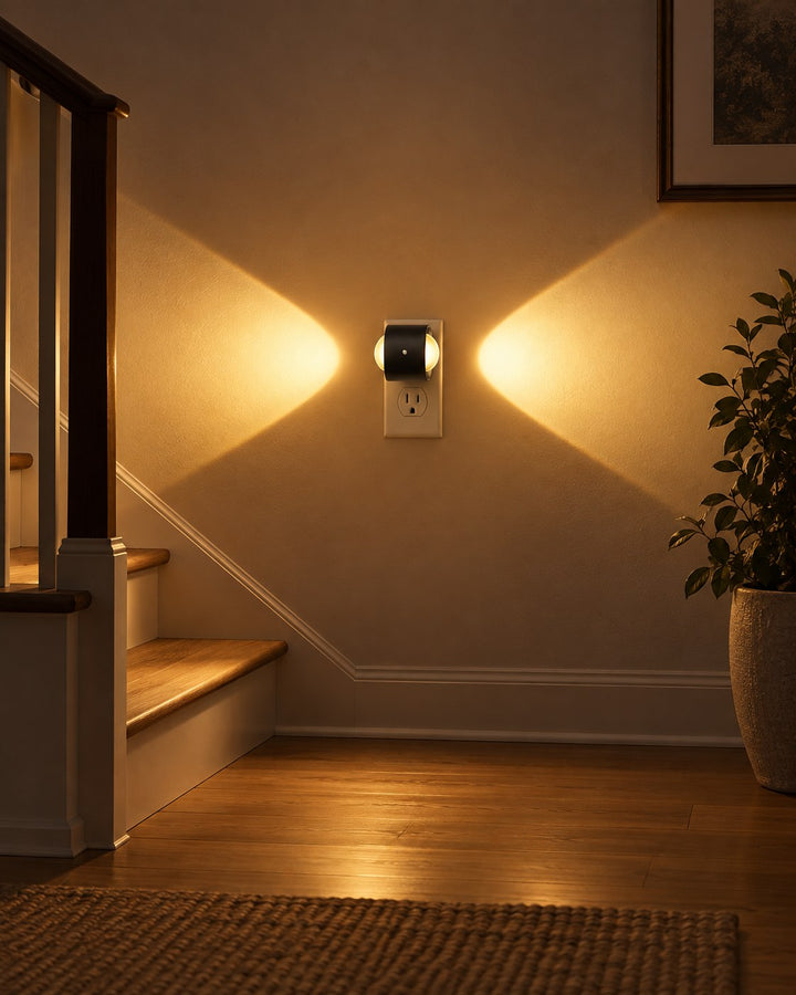 LichtHalo™ Verstellbare LED-Steckdosenleuchte