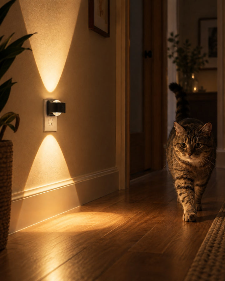 LichtHalo™ Verstellbare LED-Steckdosenleuchte