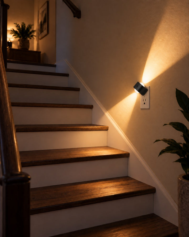 LichtHalo™ Verstellbare LED-Steckdosenleuchte