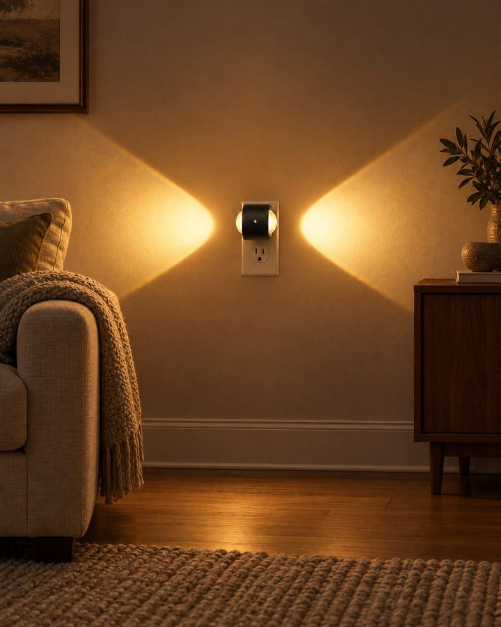 LichtHalo™ Verstellbare LED-Steckdosenleuchte
