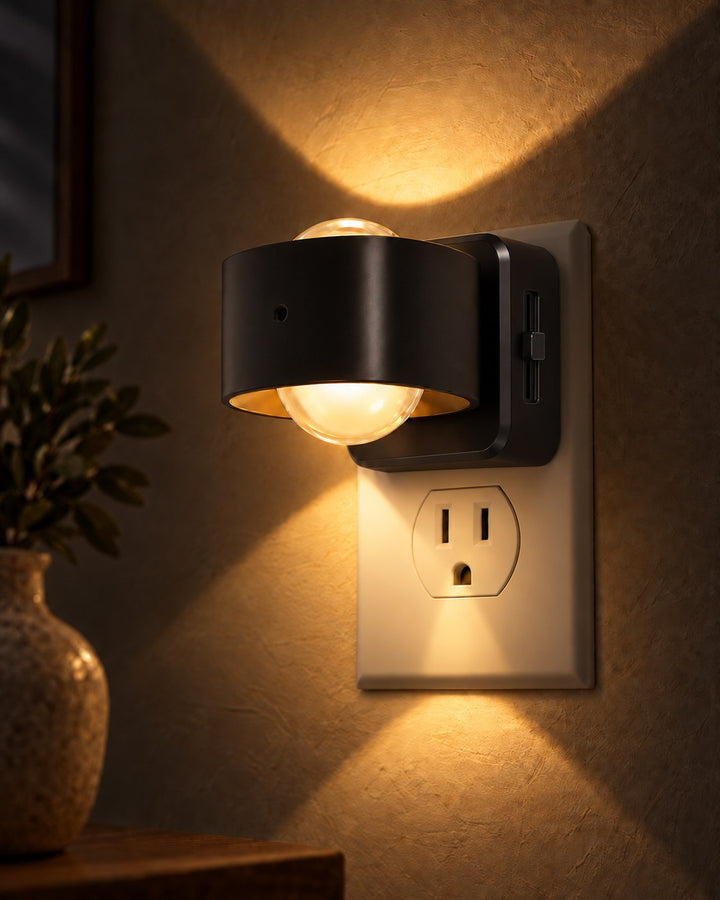 LichtHalo™ Verstellbare LED-Steckdosenleuchte