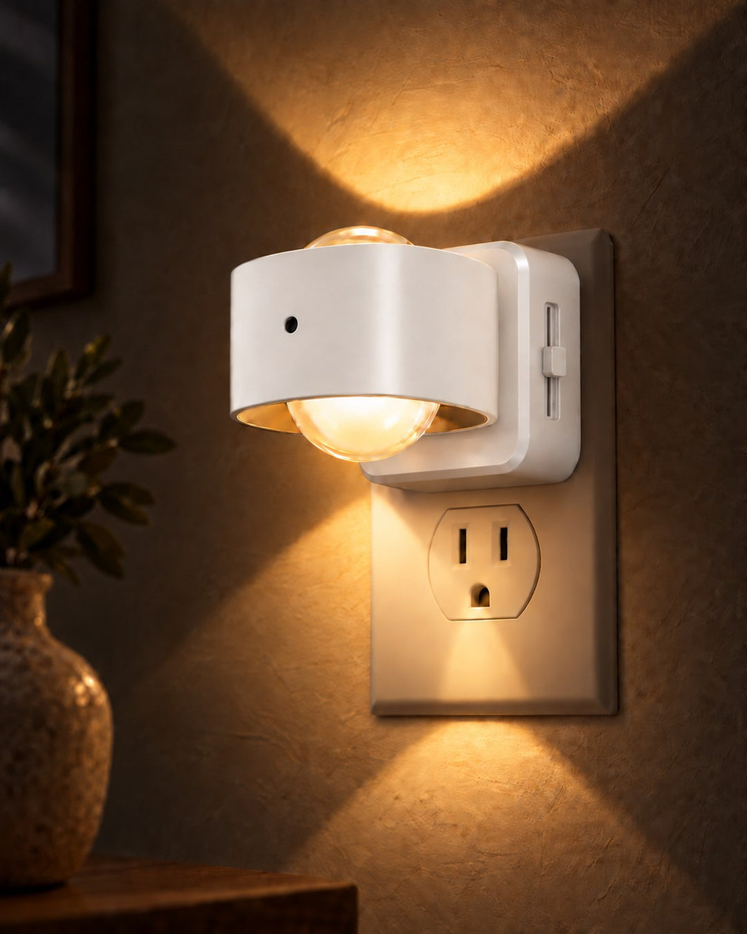 LichtHalo™ Verstellbare LED-Steckdosenleuchte
