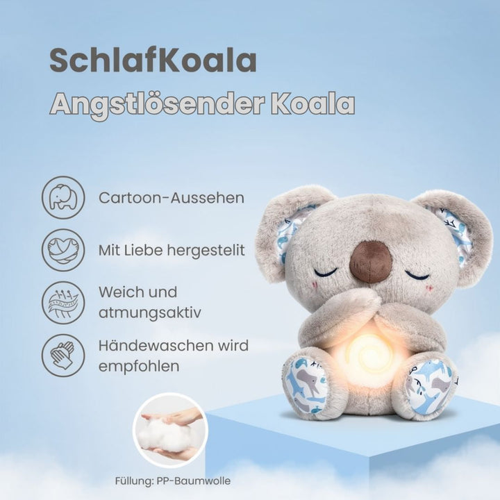 Atmendes Kuscheltier | Koala Plüschtier für Entspannung & Einschlafhilfe | SchlafKoala
