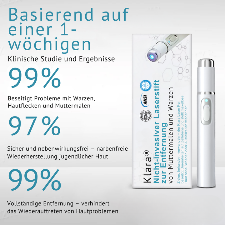 Klara™ Schmerzfreier Laser-Stift — Enthülle jederzeit makellose Haut und Selbstvertrauen