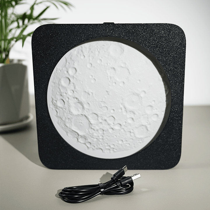 LunaGlow™ - 3D-gedruckte Mondlampe mit Smart-Touch und stufenloser Dimmfunktion Nachtlicht