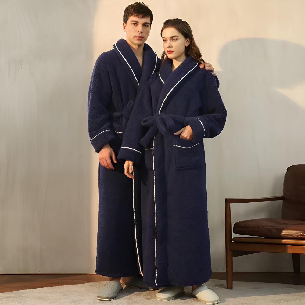 Bademantel für Damen und Herren | Fleece Morgenmantel | Comfyra
