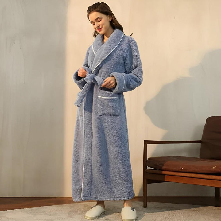 Bademantel für Damen und Herren | Fleece Morgenmantel | Comfyra