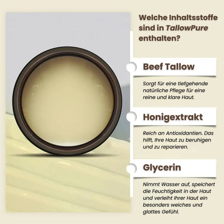 TallowPure™ – Creme für natürliche Hautpflege, Feuchtigkeitscreme für Gesicht & Körper [1 + 1 Gratis]