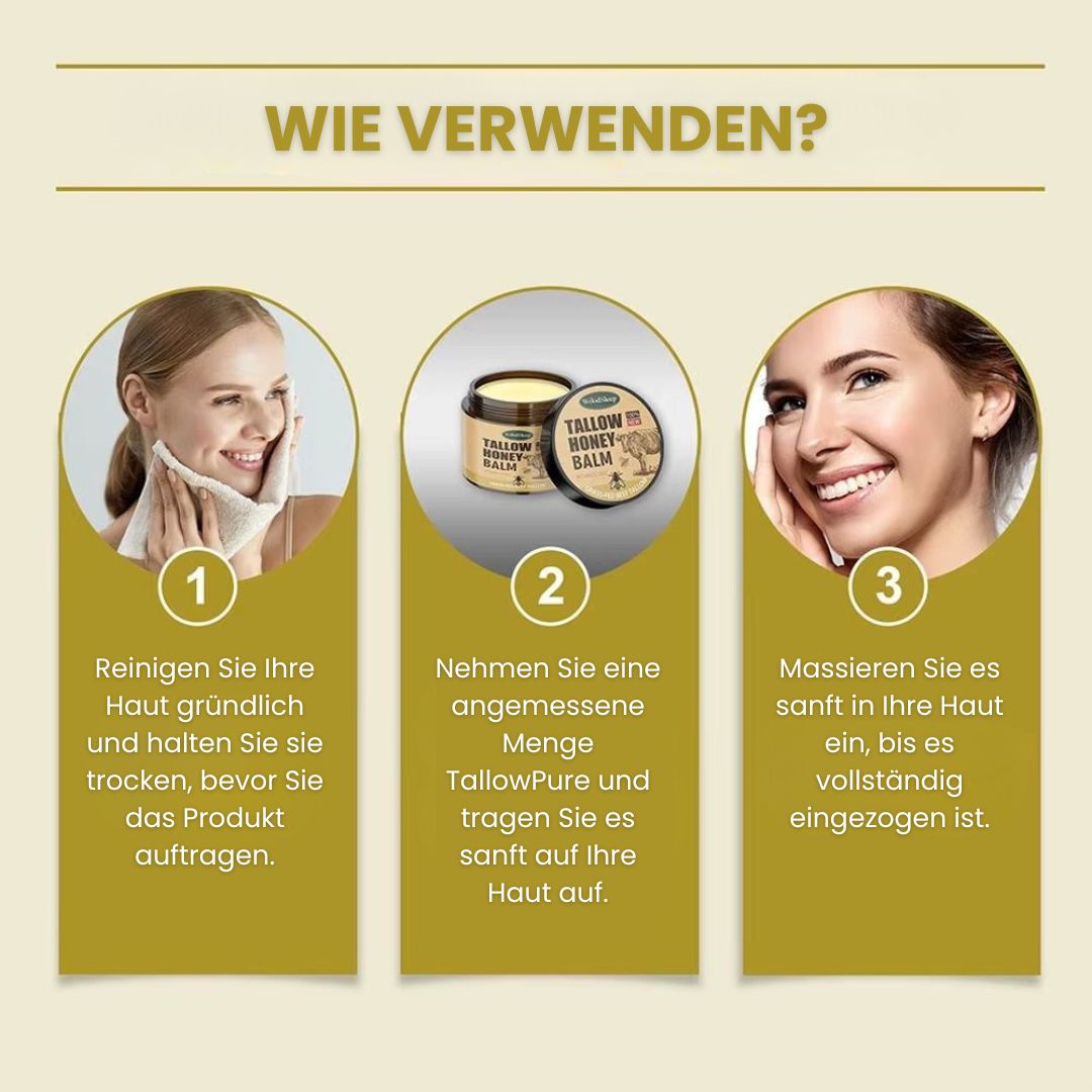 TallowPure™ – Creme für natürliche Hautpflege, Feuchtigkeitscreme für Gesicht & Körper [1 + 1 Gratis]