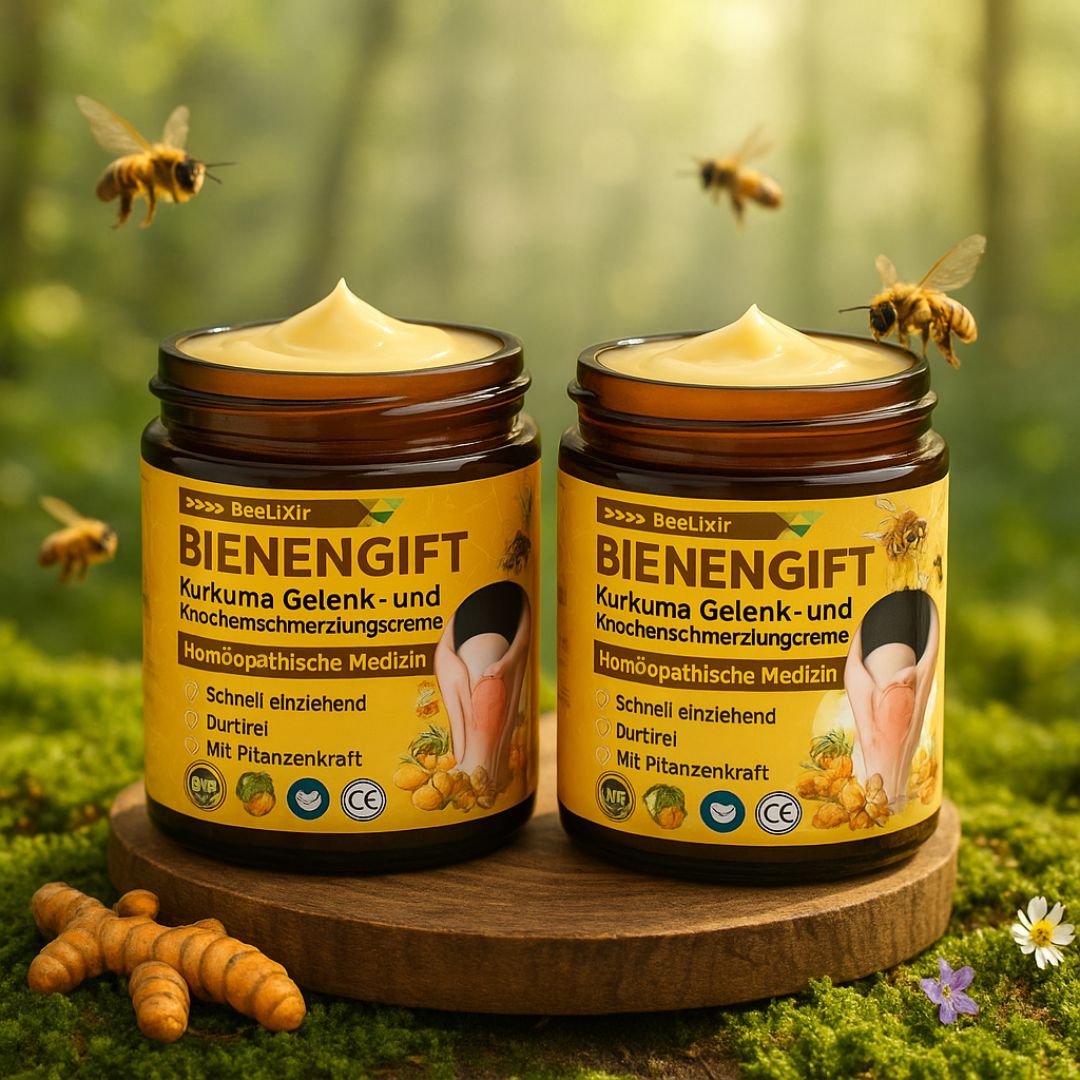 Bienengiftcreme | Salbe mit Bienengift, Hyaluron & Kollagen | BeeLixir