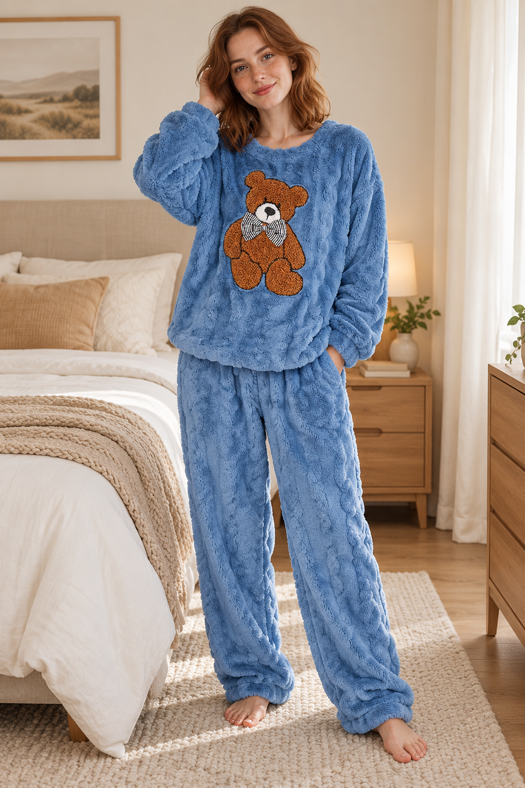 KuschelBär™ Flauschige Damen-Nachtwäsche für gemütliche Stunden