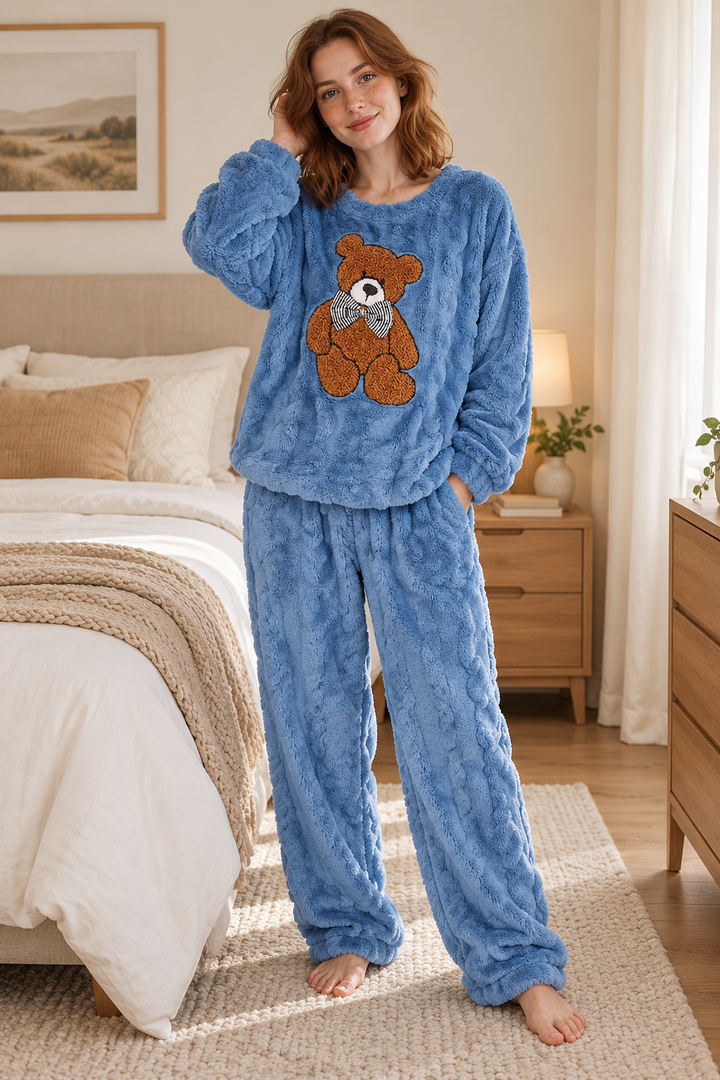 KuschelBär™ Flauschige Damen-Nachtwäsche für gemütliche Stunden