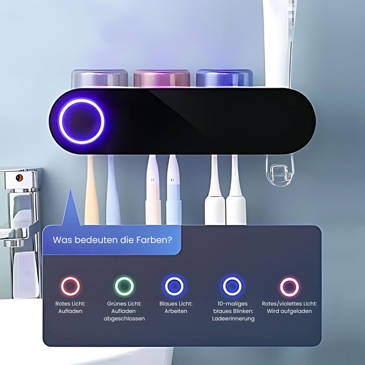 Zahnbürstenhalter mit automatischer Desinfektion | BrushDock