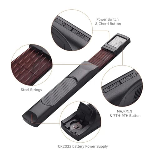 Chordio™ - Tragbarer Digital-Gitarren-Übungsgerät