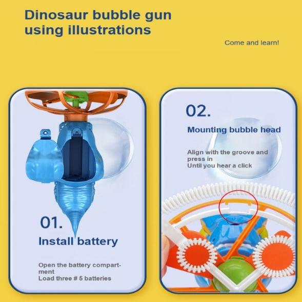 MiniDino – Tragbarer Dinosaurier-Seifenblasen-Blaster 🦖🫧