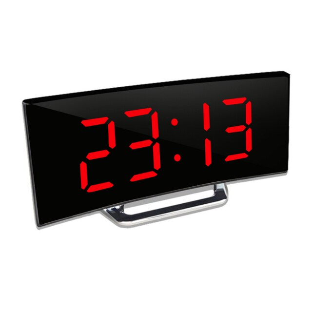 Curve-Clock Gebogener LED-Digitalwecker | Automatische Helligkeit | 50% Rabatt