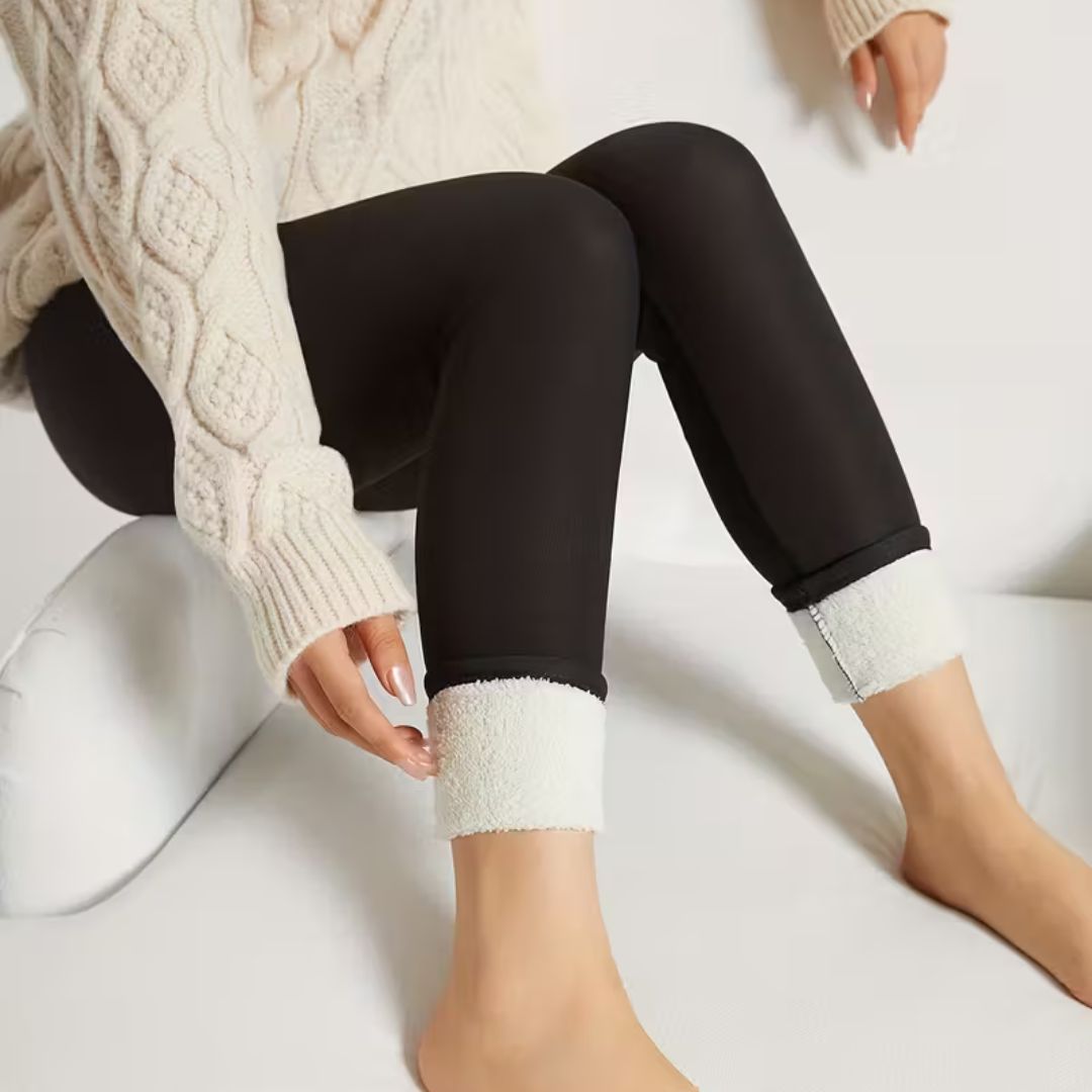 Thermo Leggings Damen | Gefütterte Thermohose | Warme Leggings für Winter | CozyLine