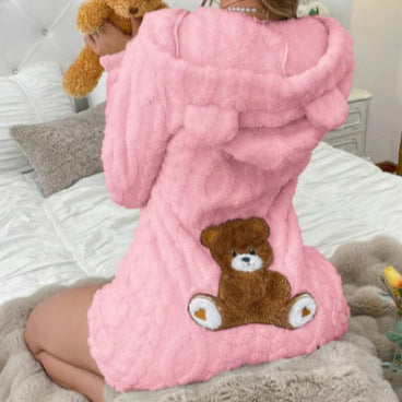 KuschelBär™ Flauschige Damen-Nachtwäsche für gemütliche Stunden