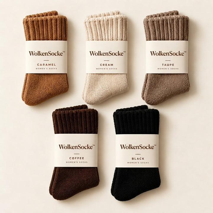 WolkenSocke™ Gemütliche Slouchy Strick-Socken