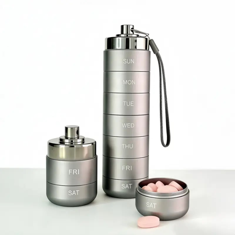 Pilloria™ Modularer 7-Tage-Pillenorganizer für unterwegs