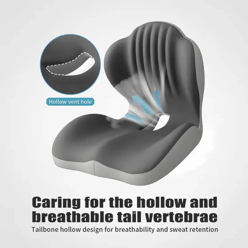 SitzWohl™ Ergonomisches Sitzkissen mit Rückenstütze