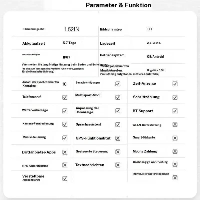 HD-Smartwatch für Männer
