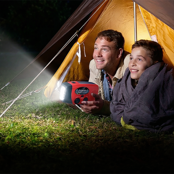 NotfallKraft™ Solar-Kurbelradio mit Taschenlampe & SOS-Funktion