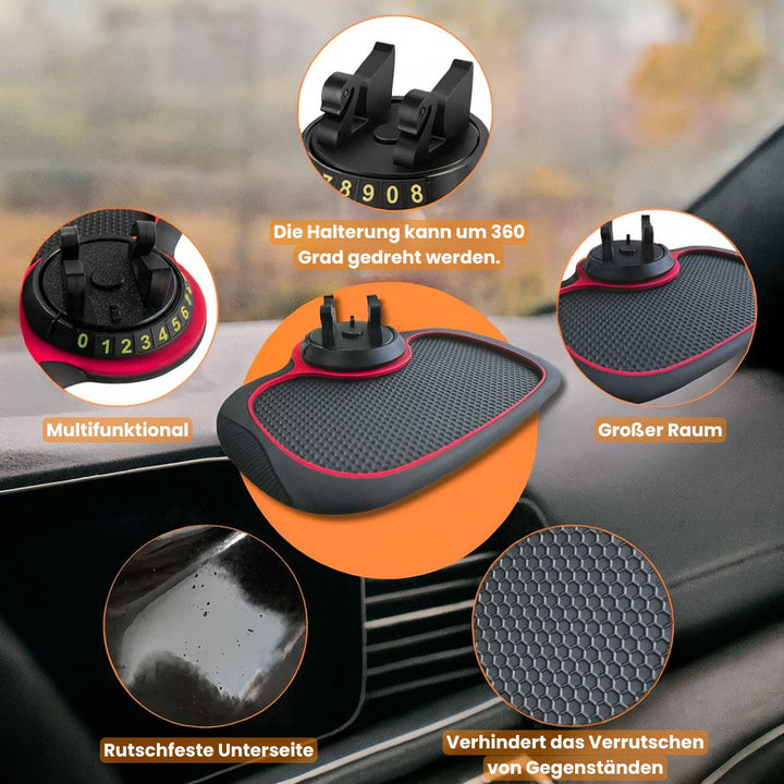 Antirutschmatte für Armaturenbrett im Auto | Rutschfeste Matte mit Handyhalter | DashGrip