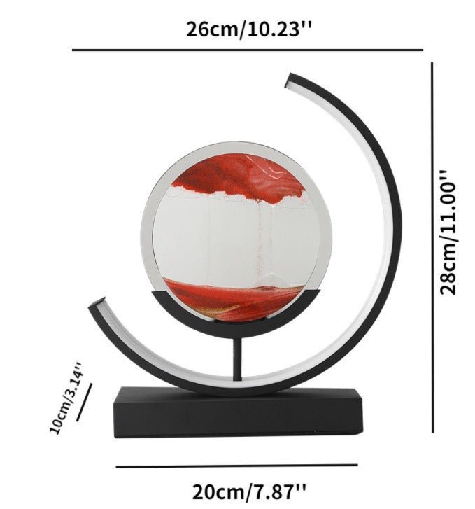 Deko LED Tischlampe | Moderne Designer Lampe | Sandbild zum Drehen | SandScape