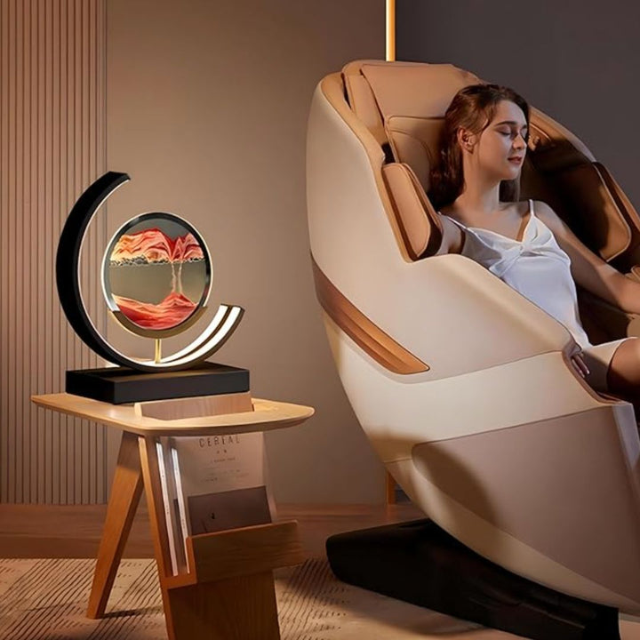 Deko LED Tischlampe | Moderne Designer Lampe | Sandbild zum Drehen | SandScape