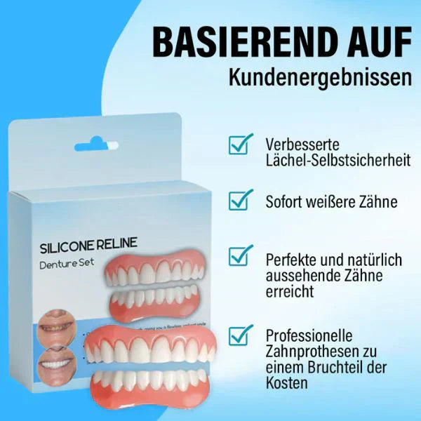 SmileRenew™ – Komfortables Silikon-Reline-Zahnersatz-Set für festen, sicheren & angenehmen Sitz [1 + 1 Gratis]