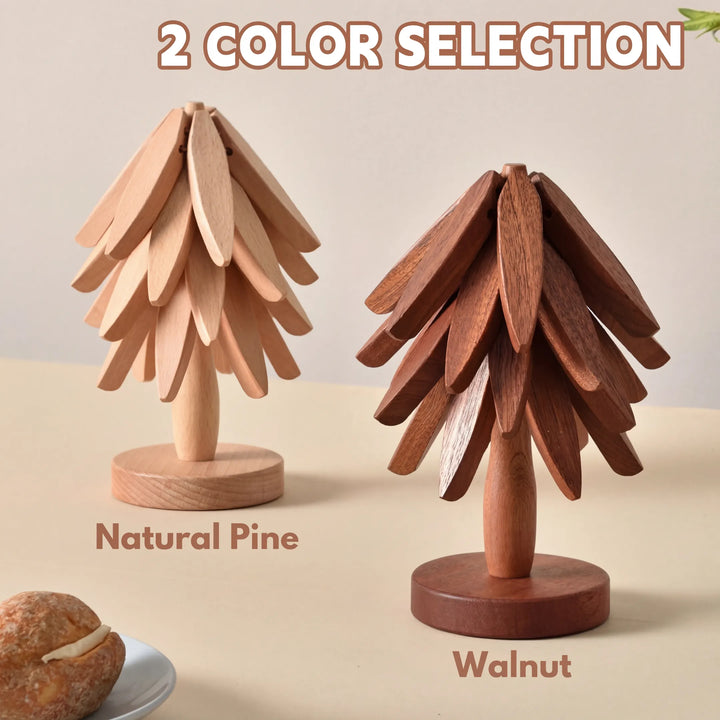 HolzZauber™ Baumförmiges Untersetzer-Set aus Holz