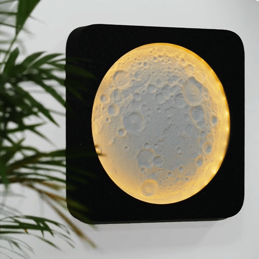 LunaGlow™ - 3D-gedruckte Mondlampe mit Smart-Touch und stufenloser Dimmfunktion Nachtlicht