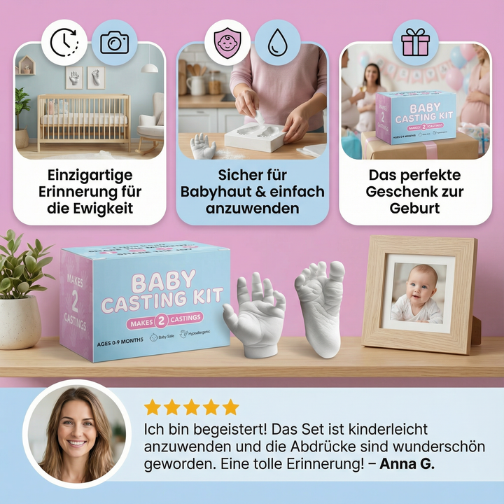 KleineSpur™ Hand- & Fußabdruck-Set für Babys