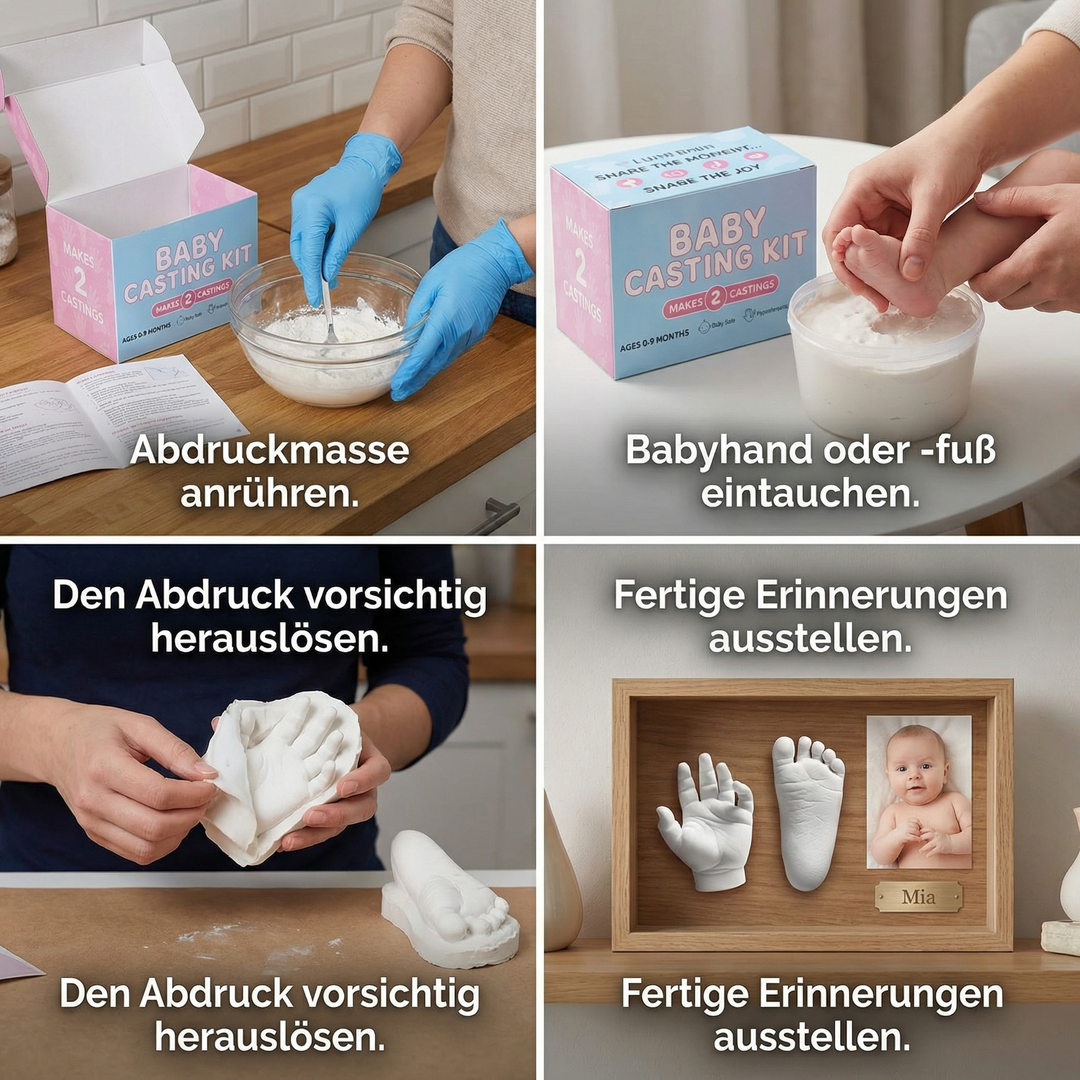 KleineSpur™ Hand- & Fußabdruck-Set für Babys