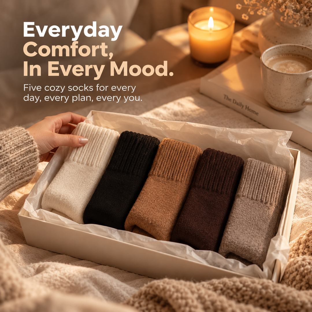 WolkenSocke™ Gemütliche Slouchy Strick-Socken