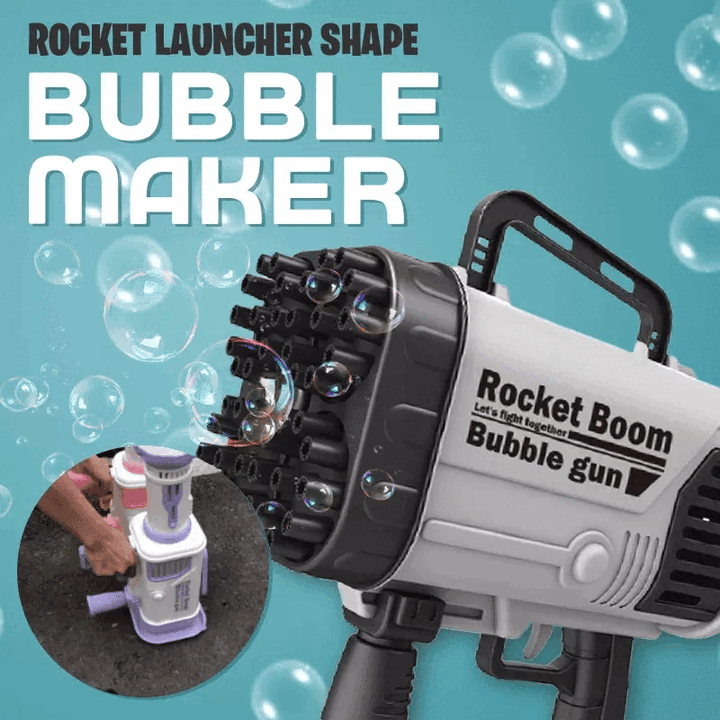BubbleBoom Blaster | 69 Düsen | LED-Lichteffekte | Inkl. Zubehör