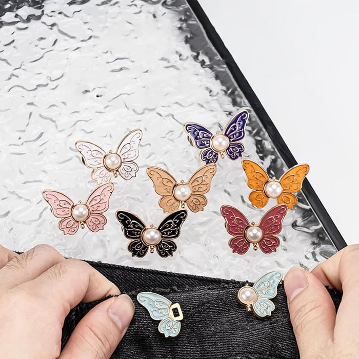 GlimmerWing – Stilvolles Set abnehmbarer Schmetterlingsklammern